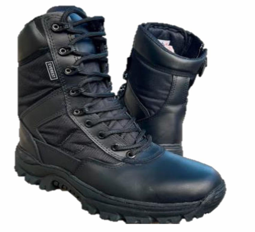 Bota Tenis Cremallera Caña Alta Negro